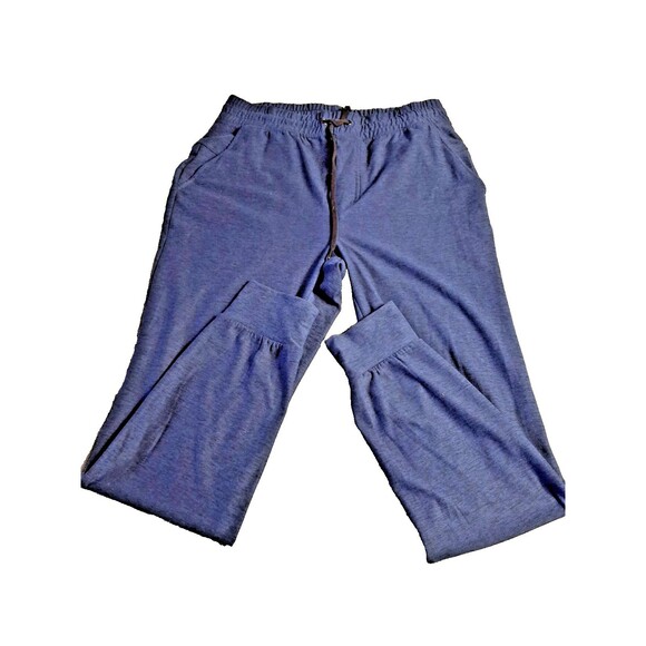 90 Degree by Reflex Men’s Joggers – Dark Blue Tapered Athletic Pants Zip Pocket - Picture 2 of 8